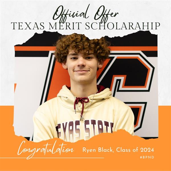  KCHS Senior Ryen Black Awarded Texas State Merit Scholarship